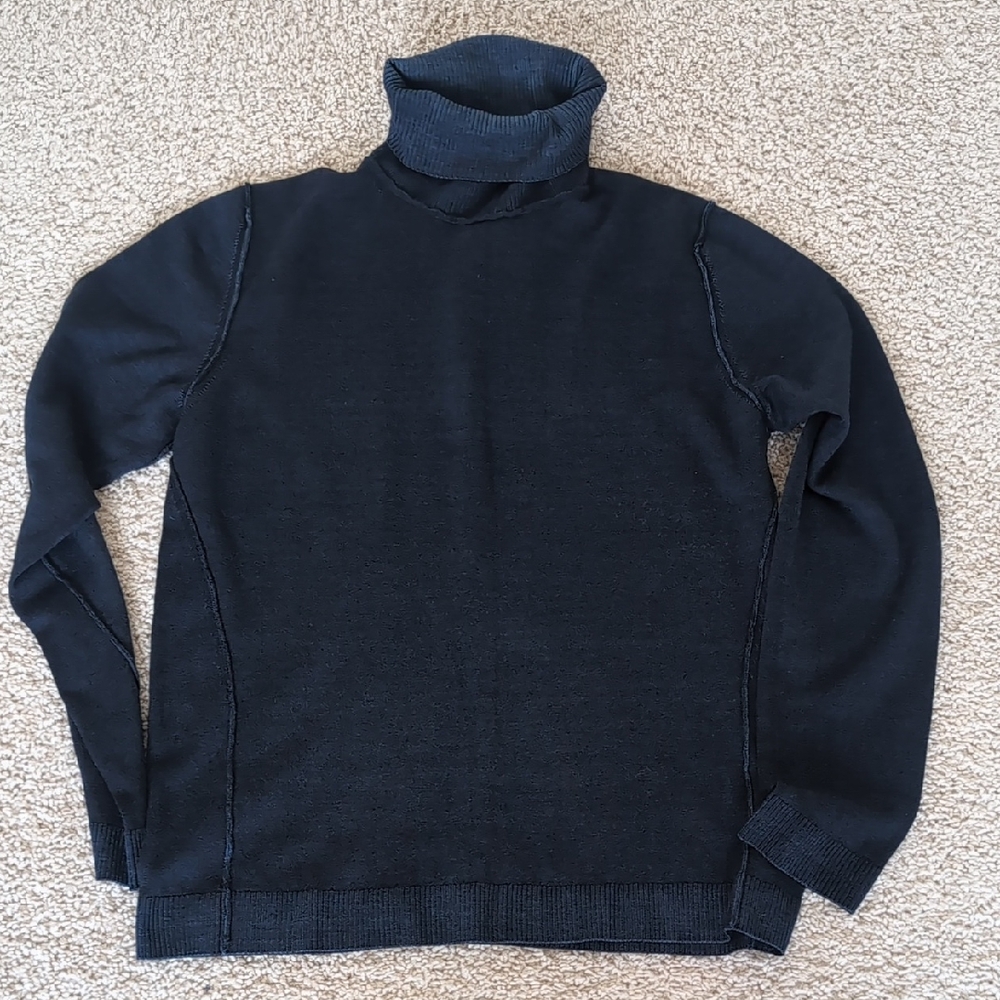 Elegant Navy Turtleneck Sweater for Men